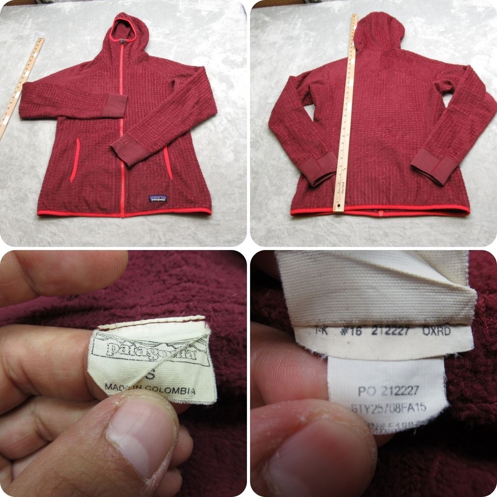 Patagonia Jacket Women Small Purple R3 Hoody Regulator Fleece Full Zip VTG RARE
